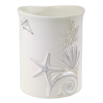 Sequin Shells Bath 2.5 Gallon Waste Basket
