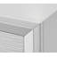 Commode contemporaine à 5 tiroirs avec finition blanche et boutons ronds contemporains, parfaite pour le rangement organisé dans les chambres et les salons.-371112062