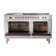 ILVE Nostalgie II Noblesse 60 in Dual Fuel Range 7 Burner, Griddle, Frenchtop