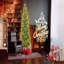 Arbre de Noël mince de 6 pi avec 300 lumières DEL blanc chaud - 850 pointes en PE + PVC, conception à charnières peu encombrante, support en métal robuste-1767322146-1767322159