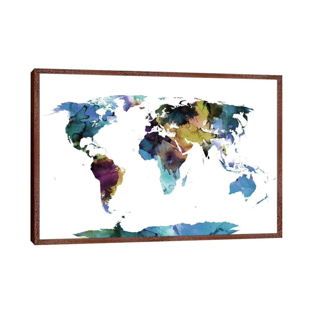 Multicolor World Map - Print