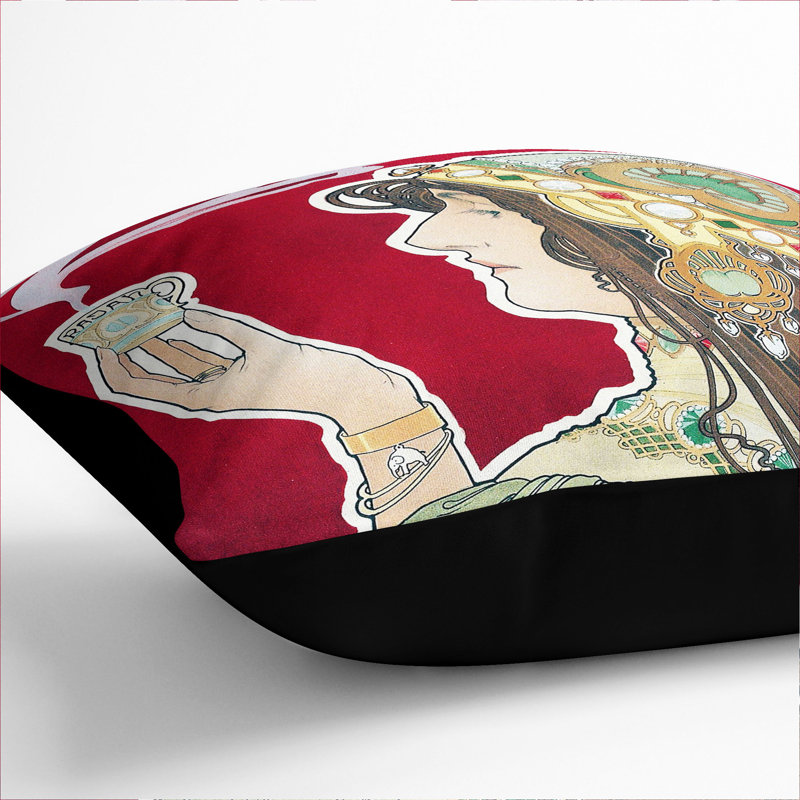 Square Cushion, 55cm H x 55cm W x 20cm D, Black