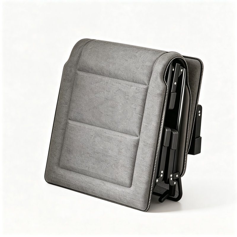 Gray Foldable Padded Folding Recliner Lounge Bed, Gray