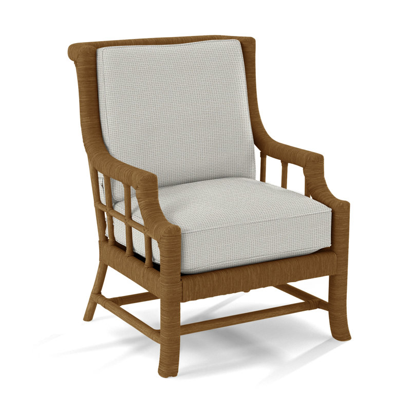 Fauteuil Lafayette, La Havane, Jacquard géométrique bleu 0414-63
