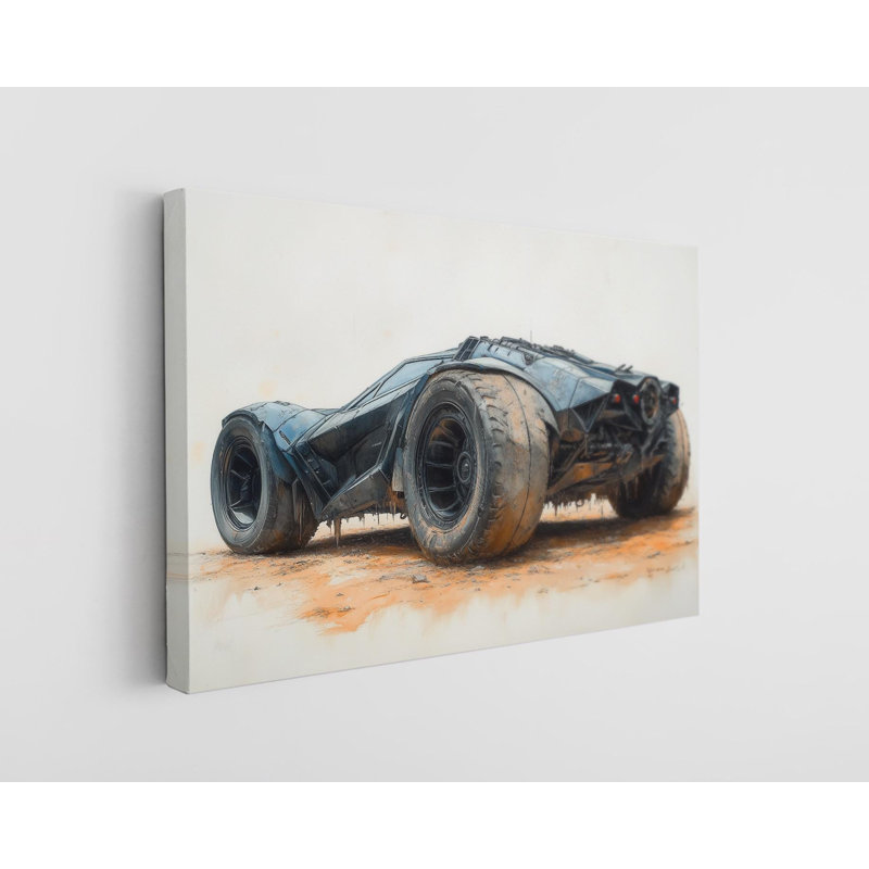 Reproduction d'art sur toile Futuristic Blue Dune Buggy, H 20 po x l 30 po