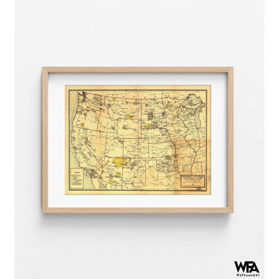 Indian Reservations West Of The Mississippi 1923, Native American History Print, USA Reservations Wall Art, Mississippi Poster Print