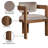 Sacha Frink Upholstered Dining Arm Chair-990218025-990218045