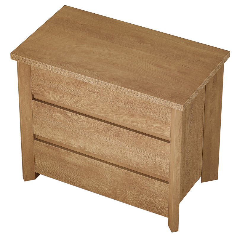 Table de chevet 32 po avec 3 tiroirs Farmhouse