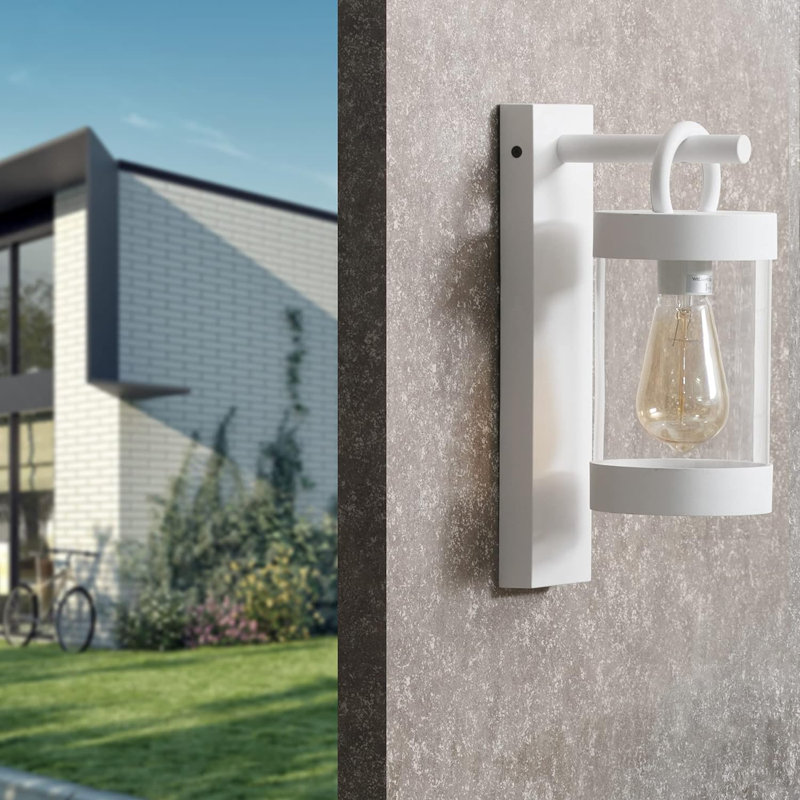 Dusk To Dawn Outdoor Lighting Wall Sconce,Modern Exterior Porch Light Fixture Aluminum With E26 Base 14In For House Patio Garage Front Door,Max 28W