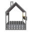 Lit de sol pour enfants de style Montessori équipé d'une barrière de sécurité, d'un auvent, d'un éclairage et de trois unités de rangement-1230031990-1230031987