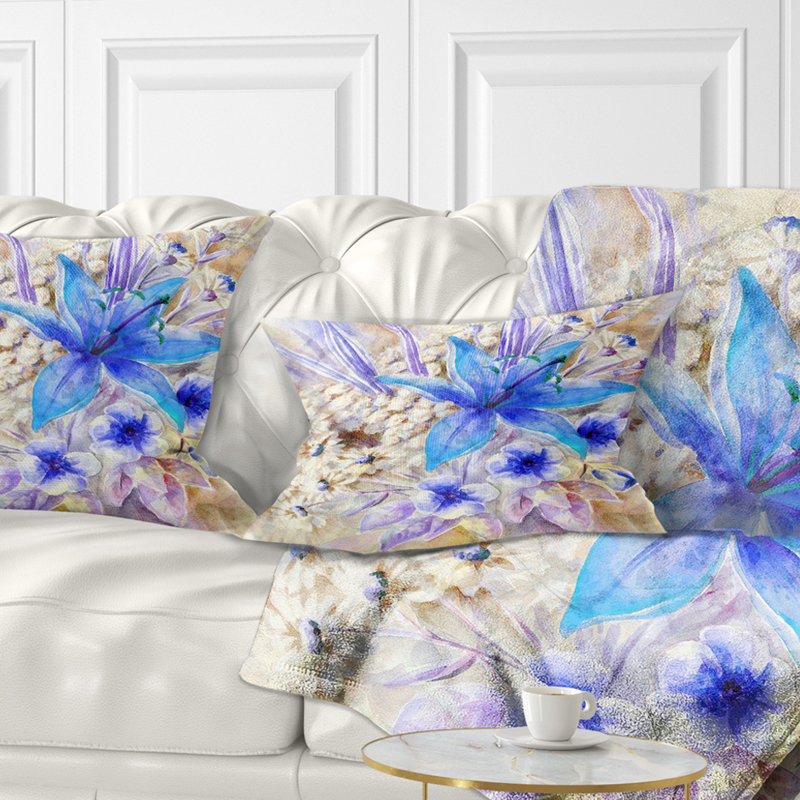 Coussin lombaire floral fleurs
