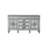 Motana 68"L Rectangular 6-Drawer Server in Mirrored and Antique Platinum