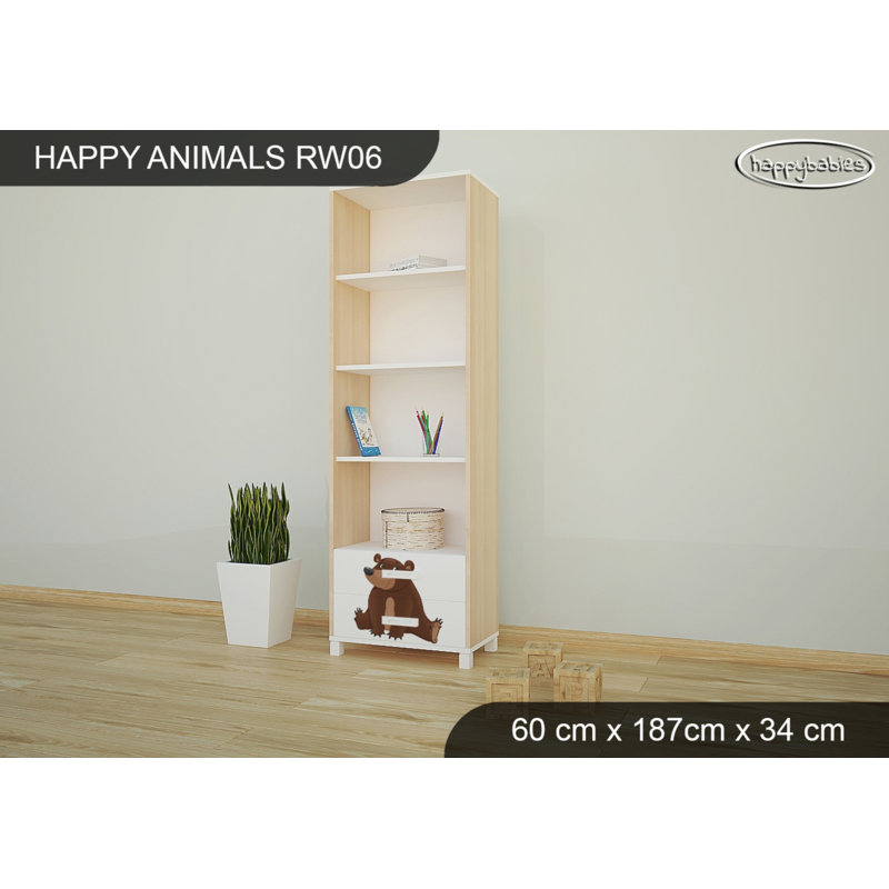 187cm H X 60cm W Cube Unit Kids Bookcase, Bright Pear Tree