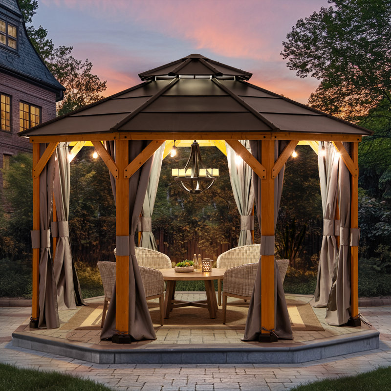 Curtain For Cedar Wood Gazebo 395cm X 395cm