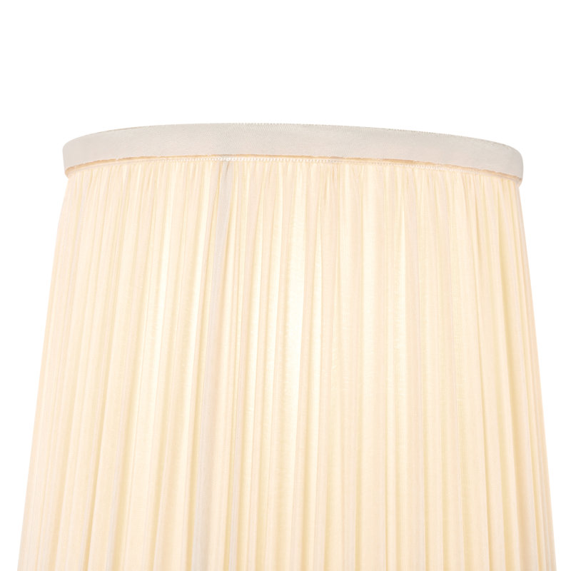 Éclairage pour meuble-lavabo mural noir mat 10 po avec abat-jour en lin blanc plissé Andrewson, Lin blanc, Noir mat