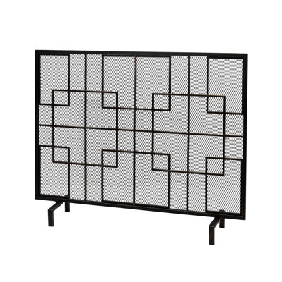 Sonia 1 Panel Iron Fireplace Screen