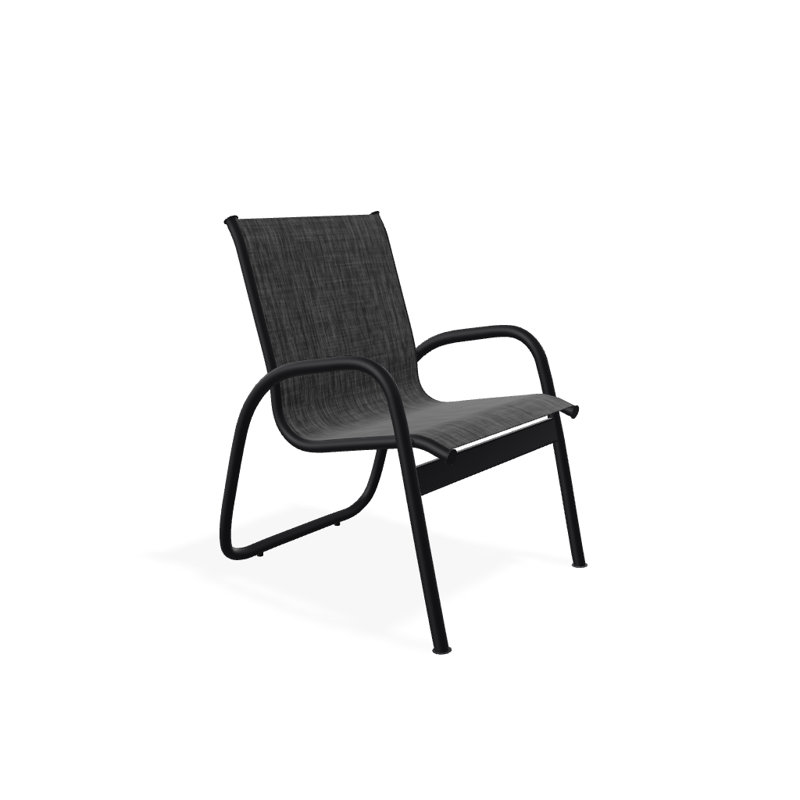 Fauteuil de patio Gardenella, Noir texturé, Ombre Augustine