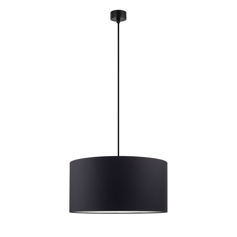 Mika 1 - Light Drum Pendant, Black, Black, 24cm x 40cm x 40cm