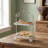 Farmhouse Distressed 2 Tier Standing Shelf for Tabletop Decor
