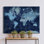 " World Map " Watercolor and Acrylic Print