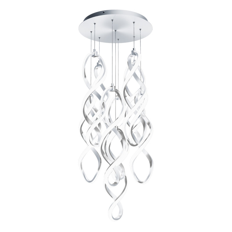 Interlace Round Multi-Light 4-CCT Pendant, Chrome