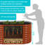 Lit de jardin surélevé ovale en acier Lemark - brun - 63 po-378031742-378031743