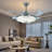 42-inch Stylish Colorful Bluetooth Crystal Fan Light | Remote Control + App Smart Music Control Function