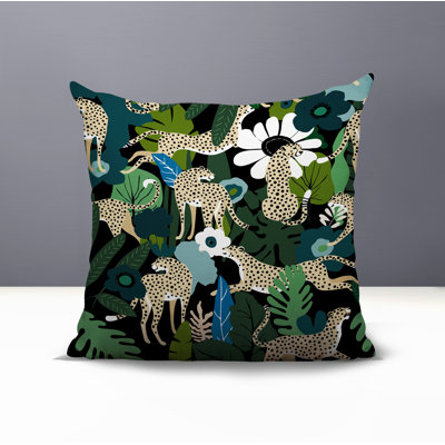 Nogi Leopard Reversible Indoor/Outdoor Square Pillow
