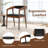 Upholstered Armchairs Set of 2 with Cozy Backrest and Padded Seat Cushion