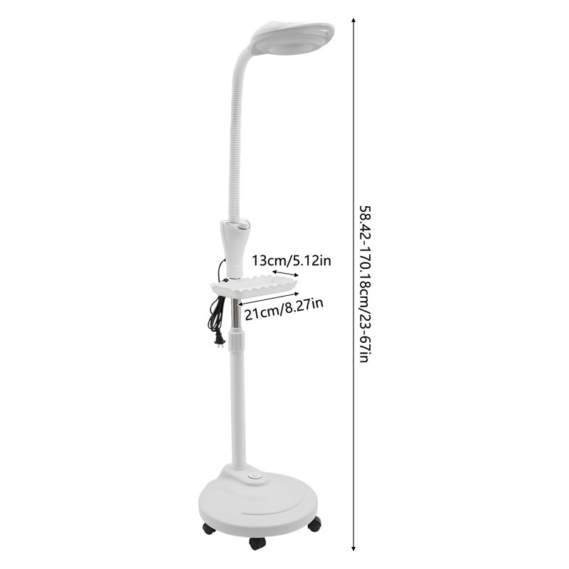 Aimilia 67'' White LED Task Floor Lamp Set