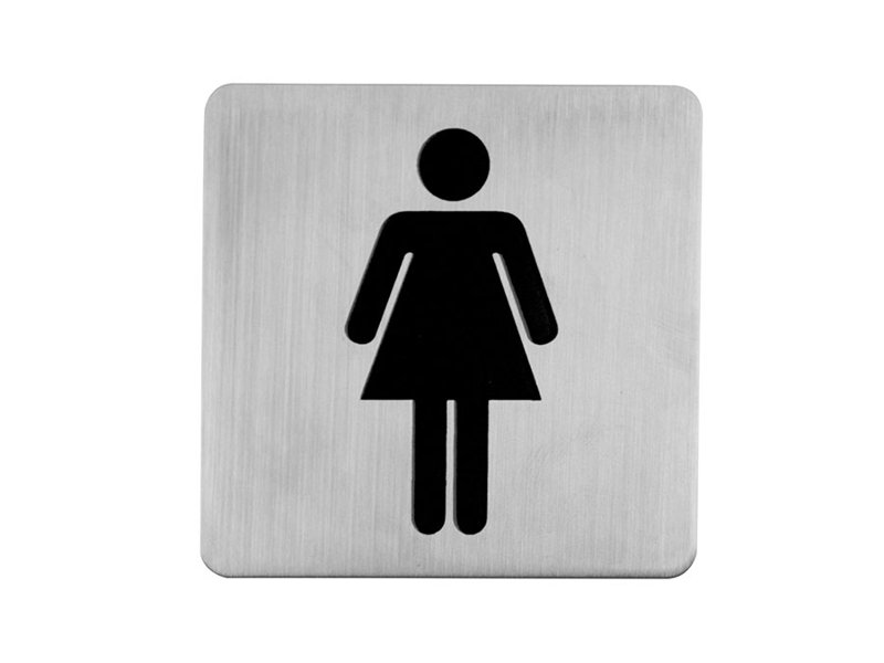 Door Sign, Satin Stainless Steel