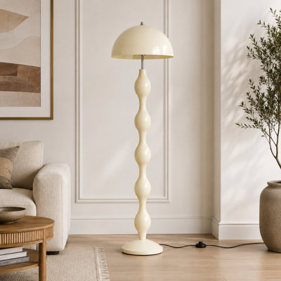 59" Mushroom Floor Lamp - Stylish Standing Light with Iron Shade & Foot Switch  For Living Room, Bedroom, Office