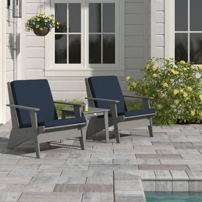 POLYWOOD x Sol 72 3-Piece Modern Deep Seating Chair Set by Sol 72 Outdoor