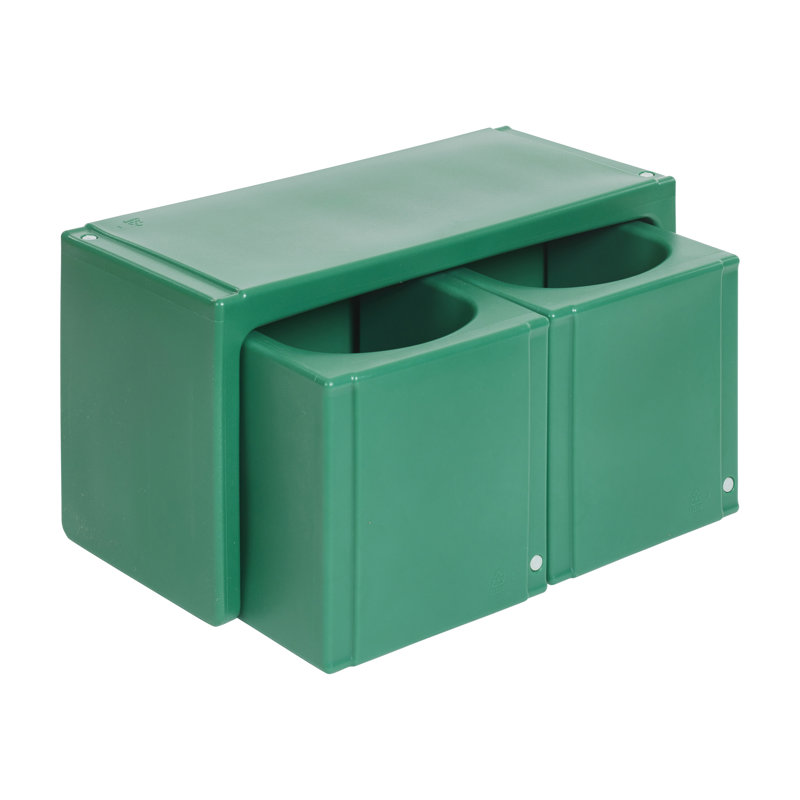 ECR4Kids Tri-Me Table and Cube Chair Set, Multipurpose Furniture, 3-Piece, Green