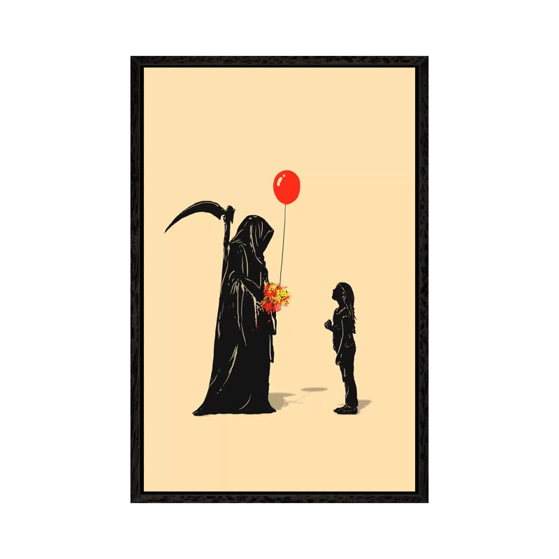 Gift 1 Piece Wall Art on Canvas, 66.04cm H x 45.72cm W x 3.81cm D, Black Framed