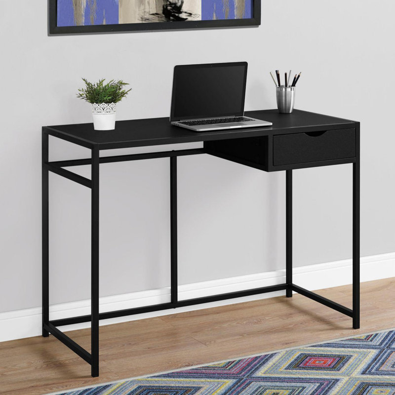 Bureau d'ordinateur moderne et minimaliste, Noir