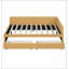 Lit de jour rembourré avec 2 tiroirs de rangement - Canapé-lit en lin - Sans sommier, multifonctionnel pour chambre à coucher / salon-1270821256