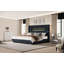Lit moderne H 60,4 po avec tête de lit et foyer en velours côtelé-772798153-772798155