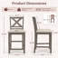 Tabouret de bar et de comptoir en X avec dossier en X-1595396170-1595396174