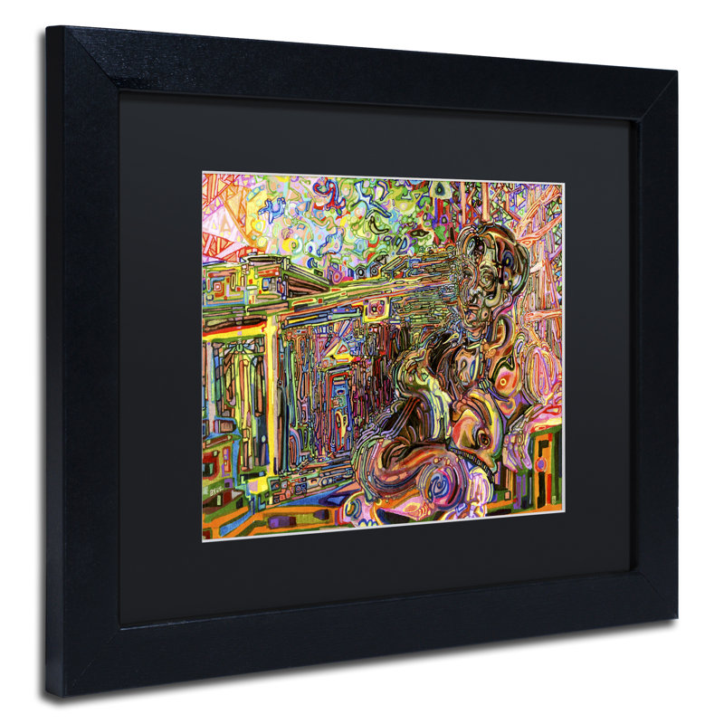 « the middle tanning man », reproduction d’art encadrée, Noir, H 11 po x l 14 po x P 0,5 po
