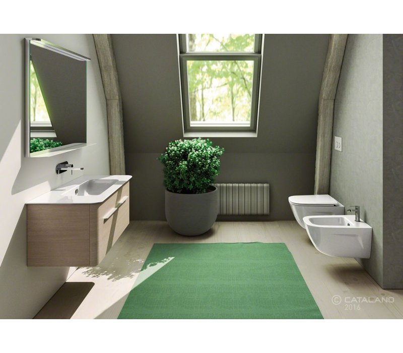 Green 39.37'' L Bathroom Sink, 0-Hole