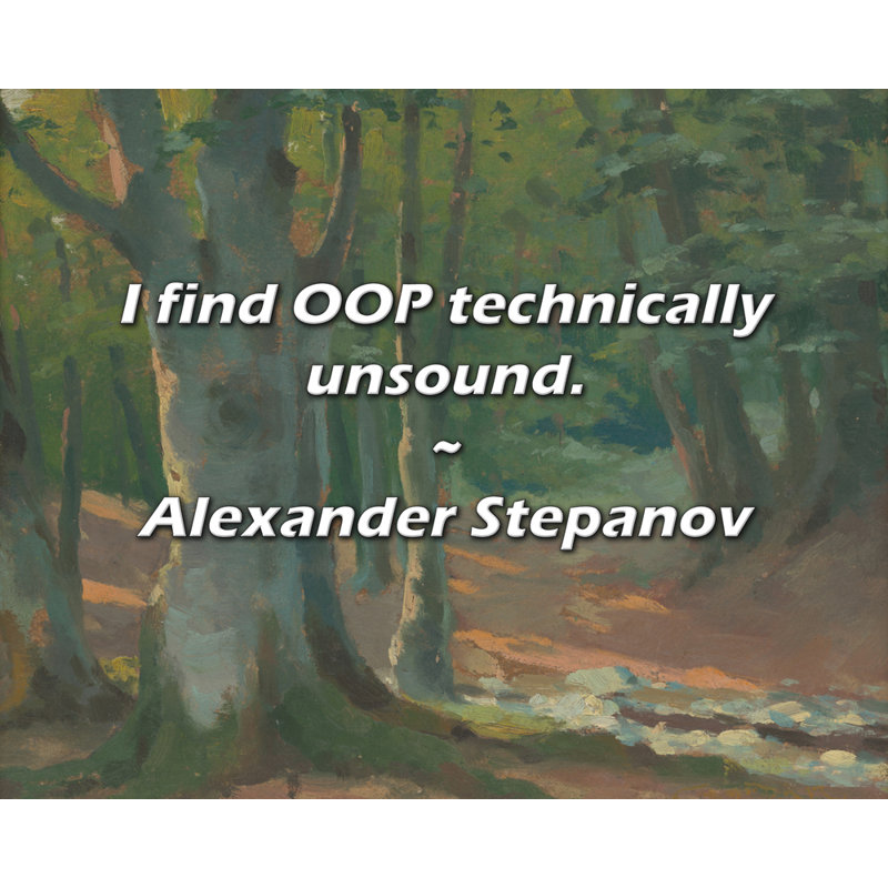 Alexander Stepanov Citation: «OOP» est techniquement insensé., H 15 po x l 18 po