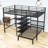 Adelline Kids Full Over Twin Metal Bunk Bed with Built-in Desk and Shelves-88075670