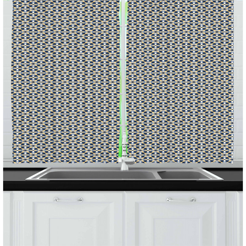 Floral Tailored Kitchen Curtain