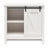 Alton Nightstand with Sliding Barn Door and 4 Shelves-537654138