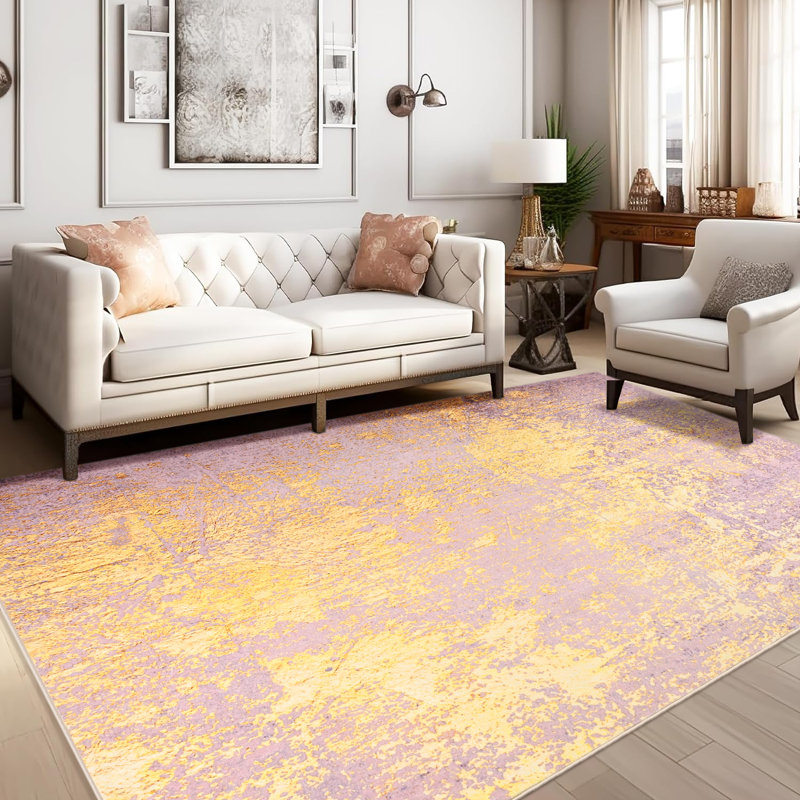 Fillender Modern Area Rugs Non-Slip Washable Abstract Soft For Living Room, Rectangle 5' x 7'1"
