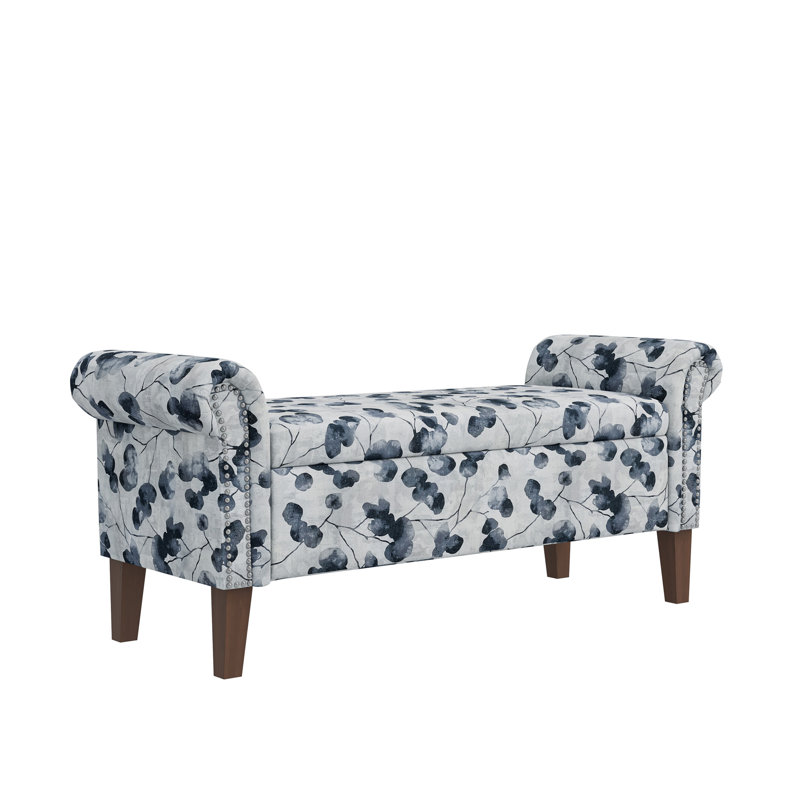 Banc de rangement avec accoudoirs roulés Wallen
