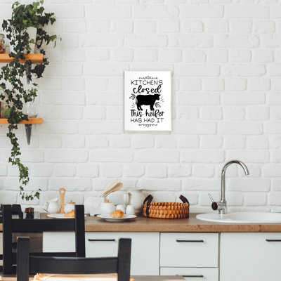 Plaque murale pour cuisine «Kitchen Heifer's Had It» par Lux + Me Designs