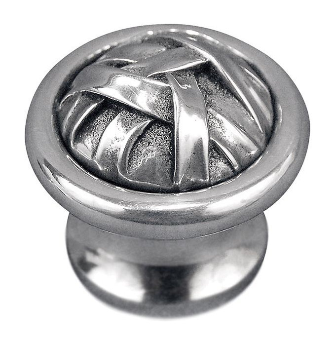 Cilento Mushroom Knob, 1.25" H x 1.25" W x 1.25" D, Antique Silver