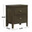 2-Drawer Nightstand Bedside Table Dark Cocoa